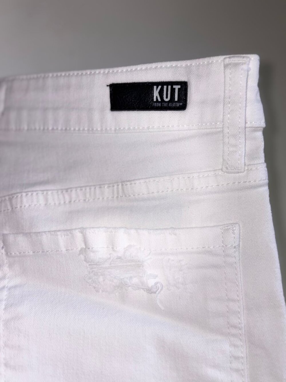 Kut From the Kloth Jane High Rise Jean Shorts Size 6 White - Picture 5 of 12